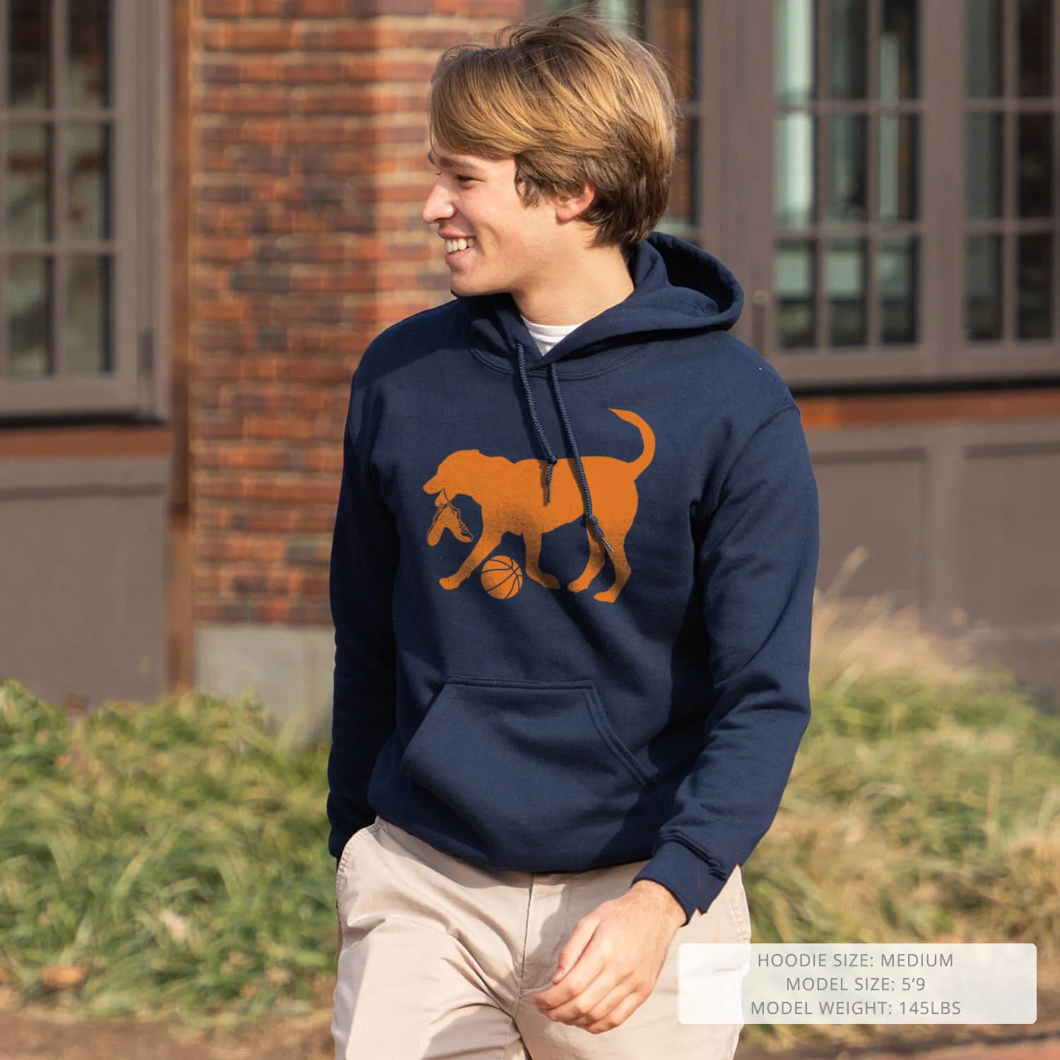 Basketball Hooded Sweatshirt - Basketball Dog 