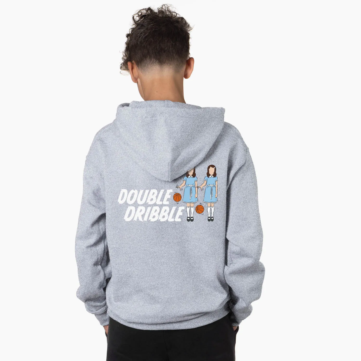 Basketball Hooded Sweatshirt - Double Dribble (Back Design) 