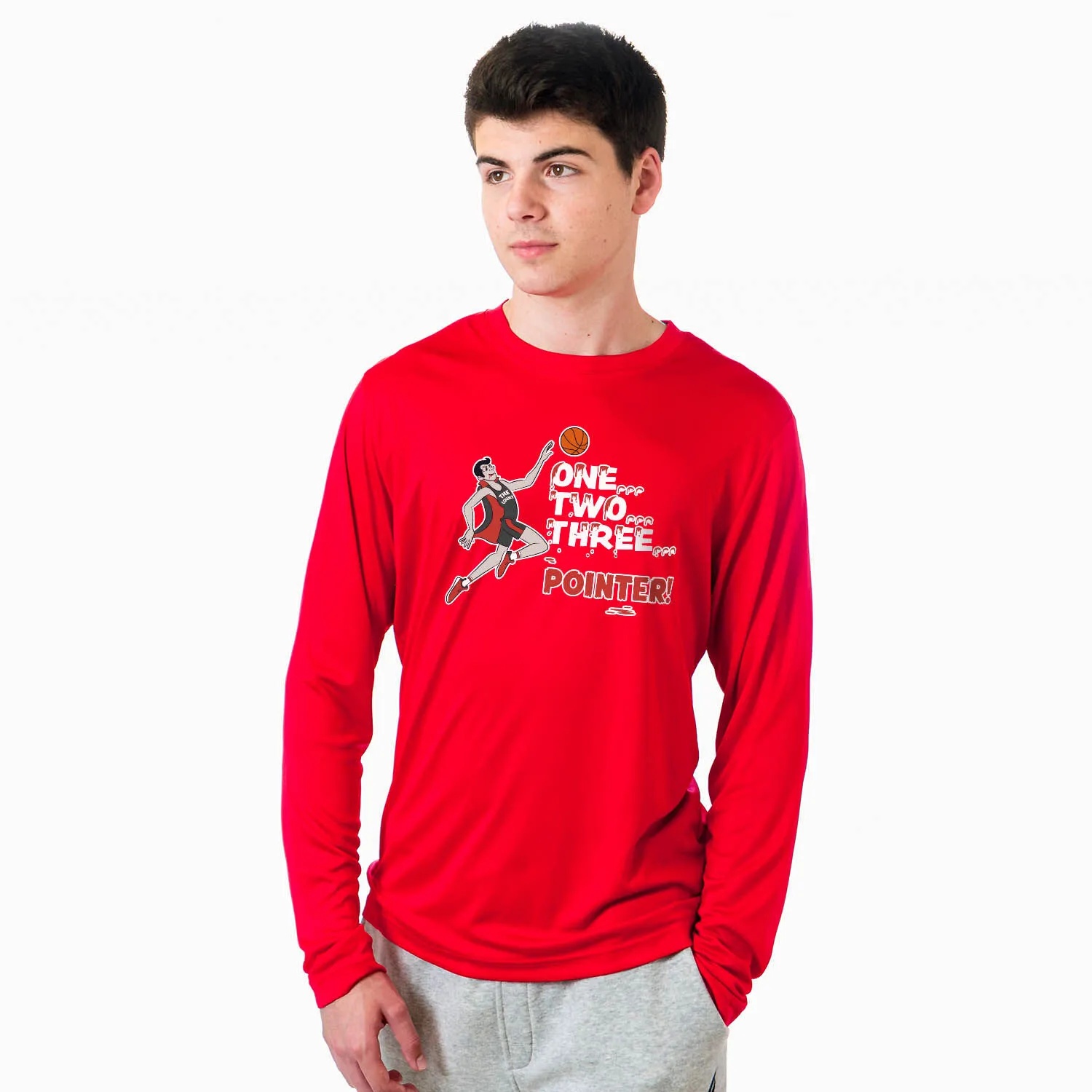 Basketball Long Sleeve Performance Tee - The Count 