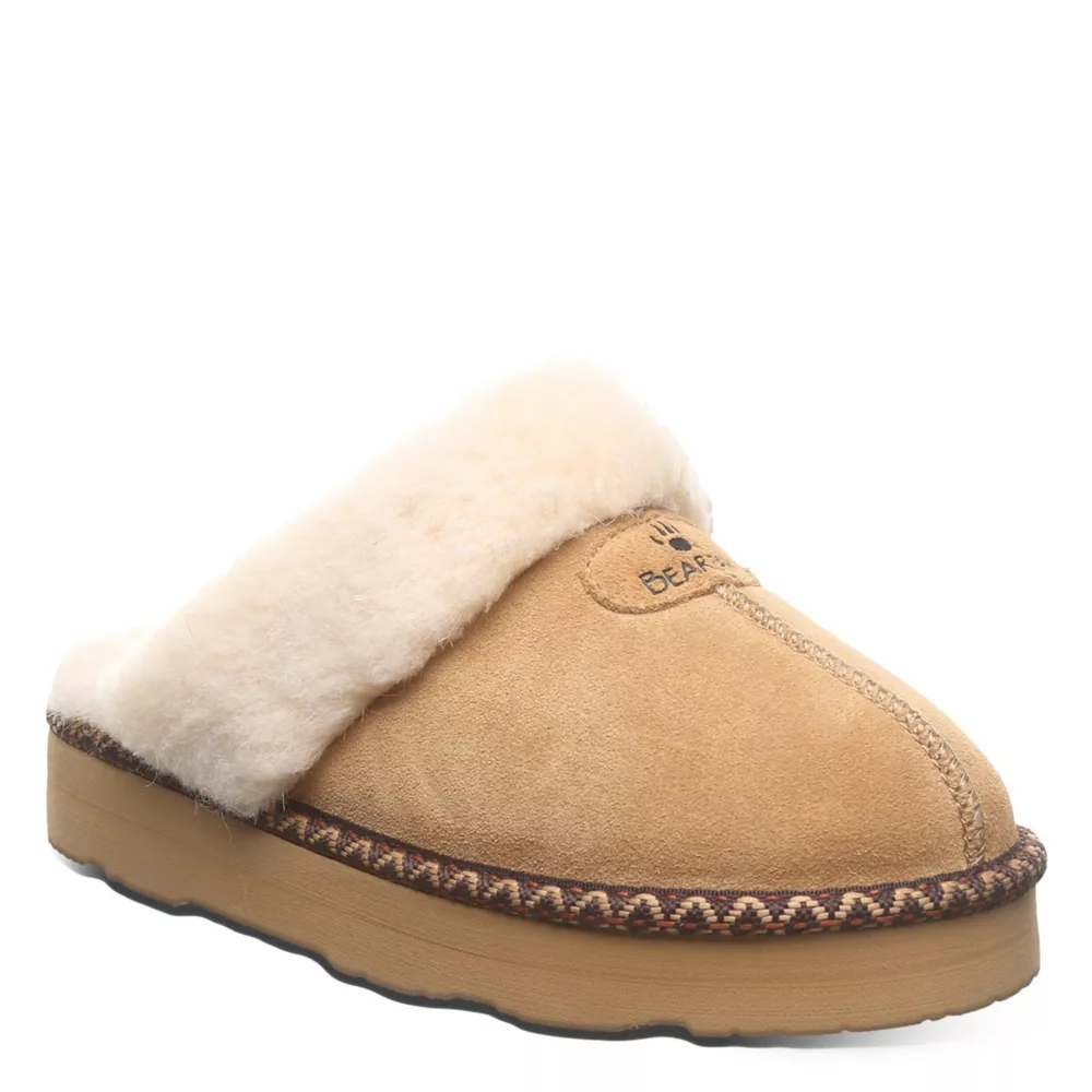 BEARPAW  WOMENS LOKI PLATFORM LO DECO SLIPPER