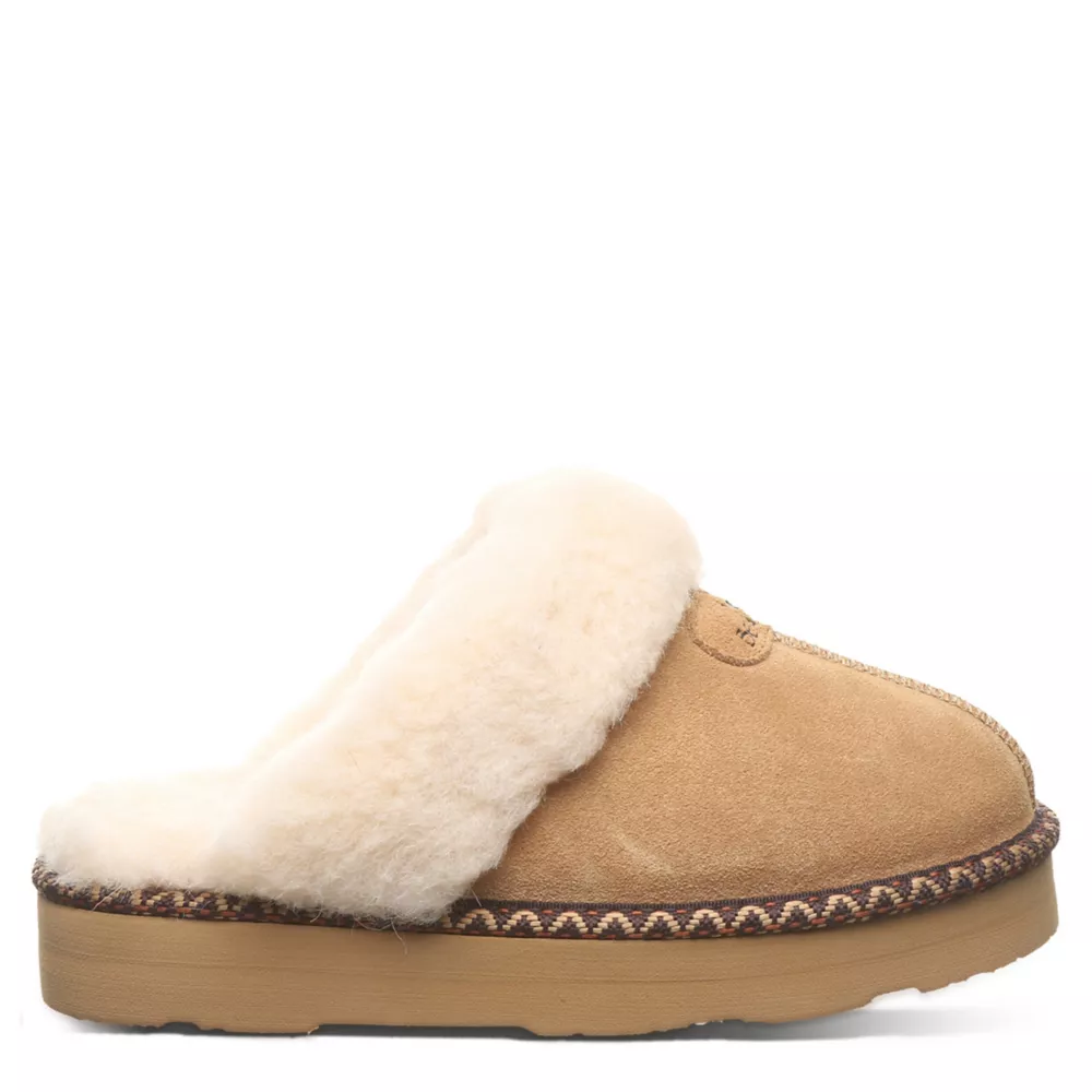 BEARPAW  WOMENS LOKI PLATFORM LO DECO SLIPPER