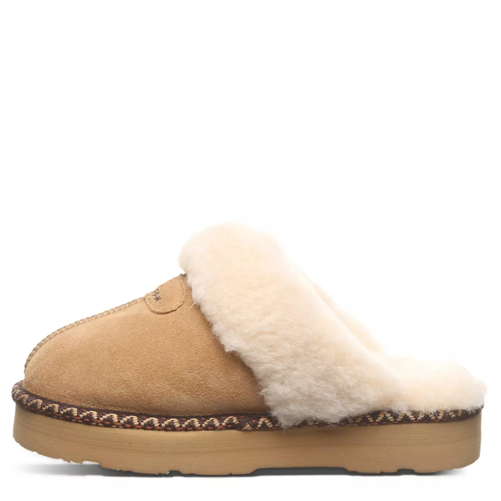 BEARPAW  WOMENS LOKI PLATFORM LO DECO SLIPPER