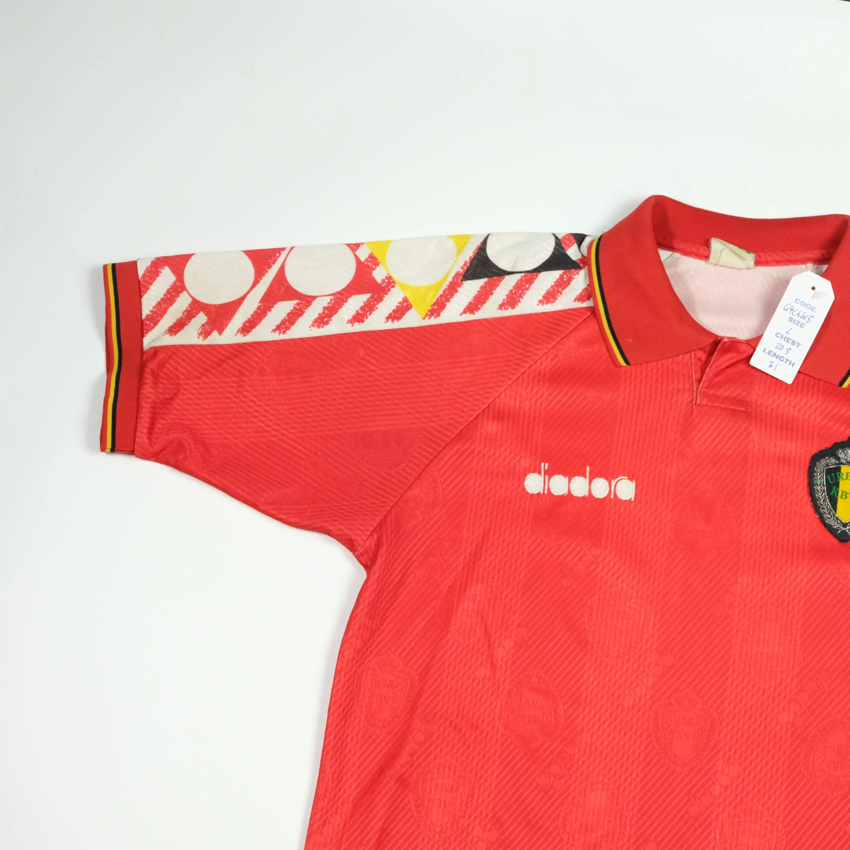 Belgium Diadora Original 1994/1995 Home Football Shirt Large