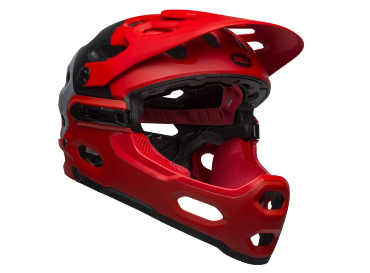 Bell Super 3R MIPS Full Face Helmet - Matt Crimson-Black - 2019