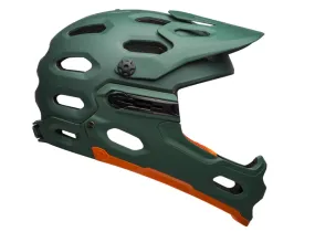 Bell Super 3R MIPS Full Face Helmet - Matt Dark Green-Orange - 2019