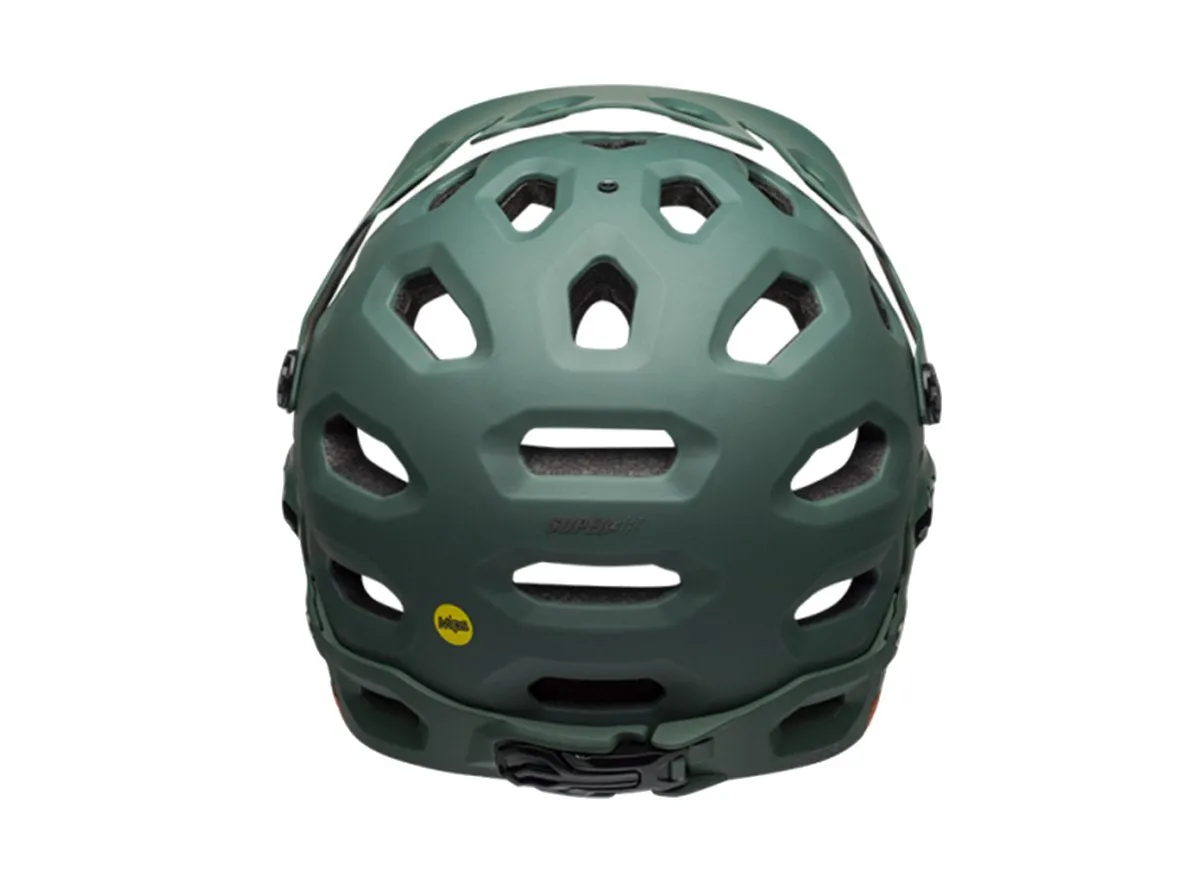 Bell Super 3R MIPS Full Face Helmet - Matt Dark Green-Orange - 2019