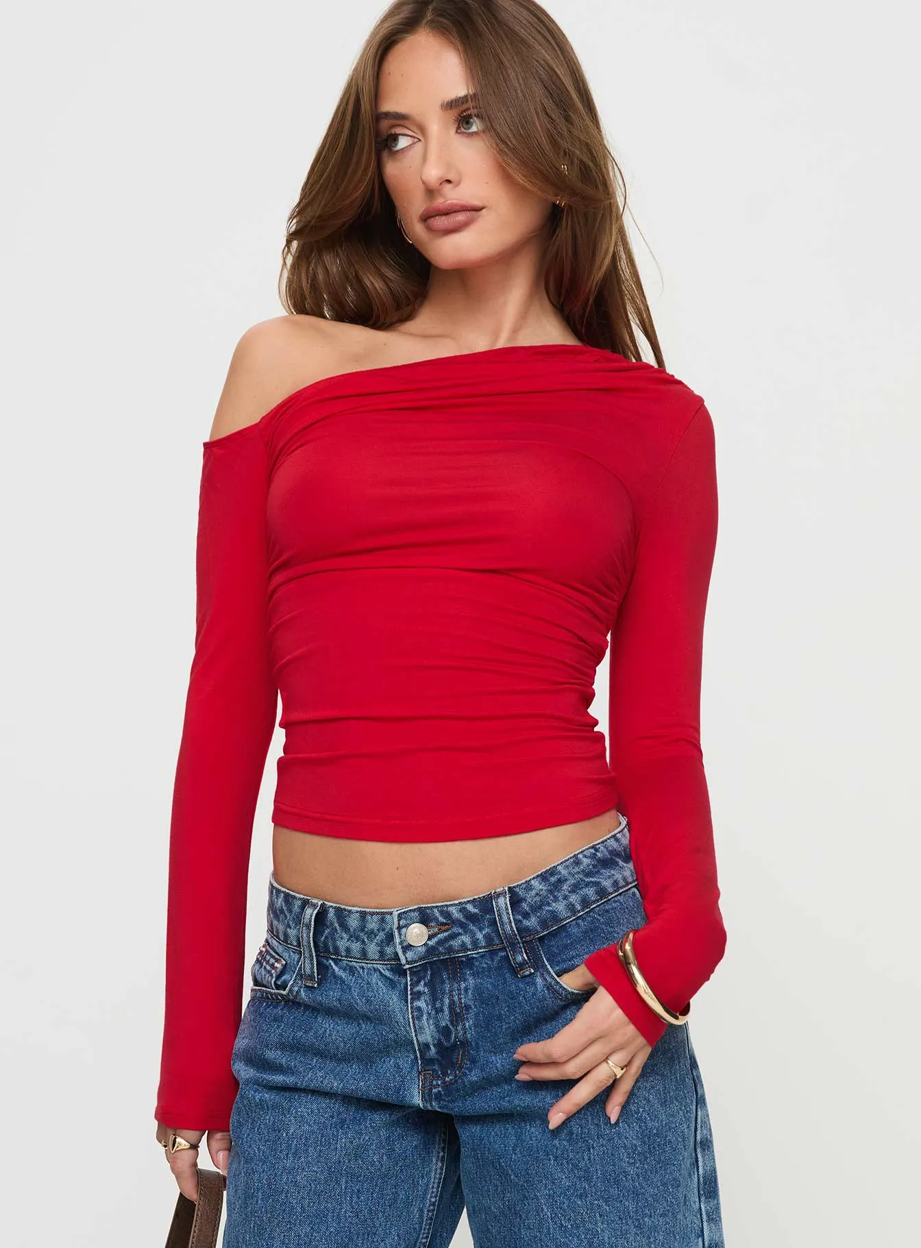 Beller Long Sleeve Top Red