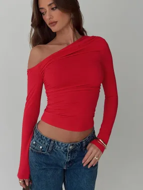 Beller Long Sleeve Top Red