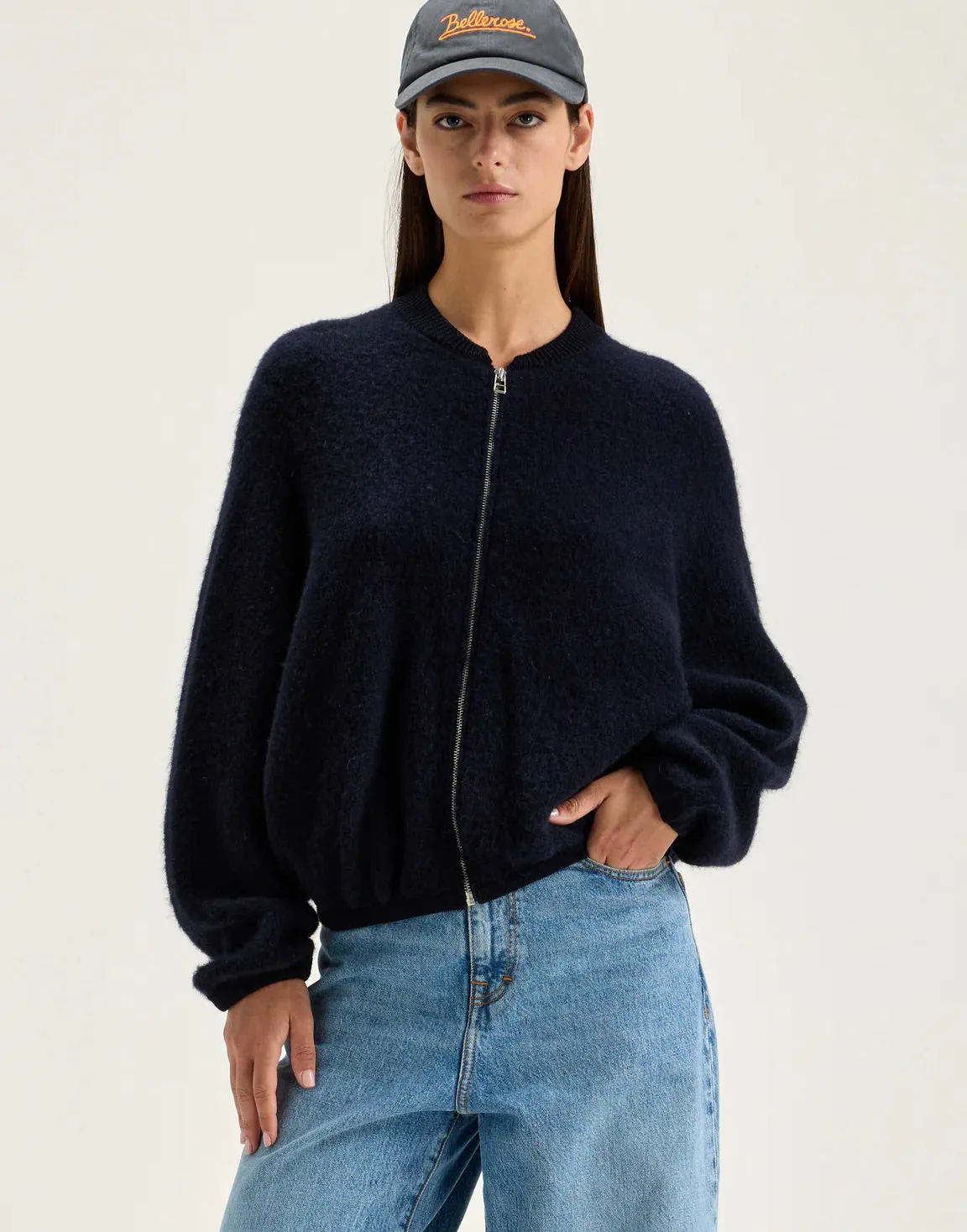 Bellerose Asedi Navy Knitted Bomber