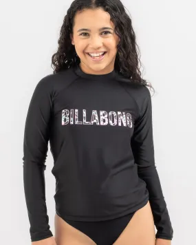 Billabong Girls' Beachcomber Logo Long Sleeve Rash Vest