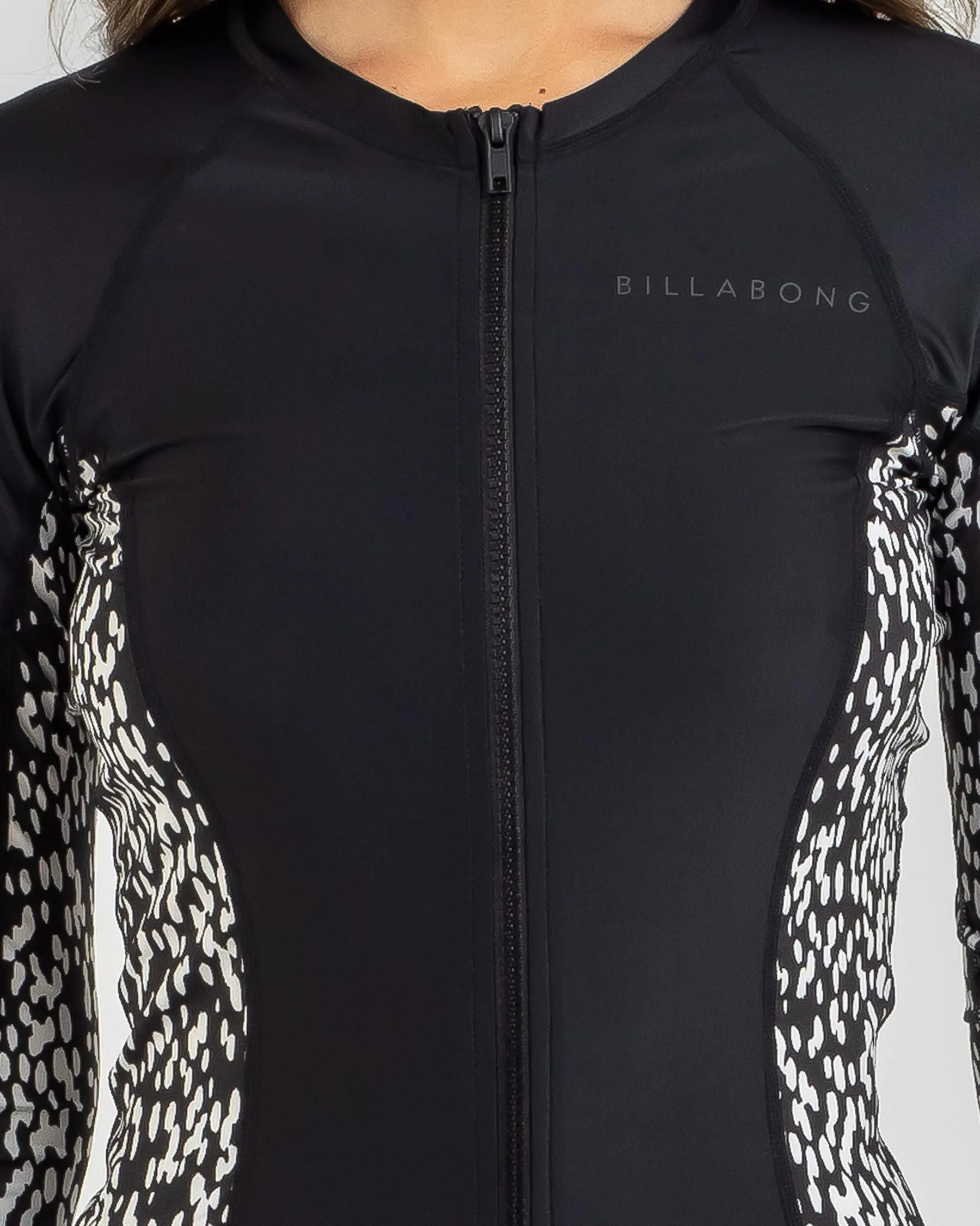 Billabong Sea Cat Zip Thru Long Sleeve Rash Vest