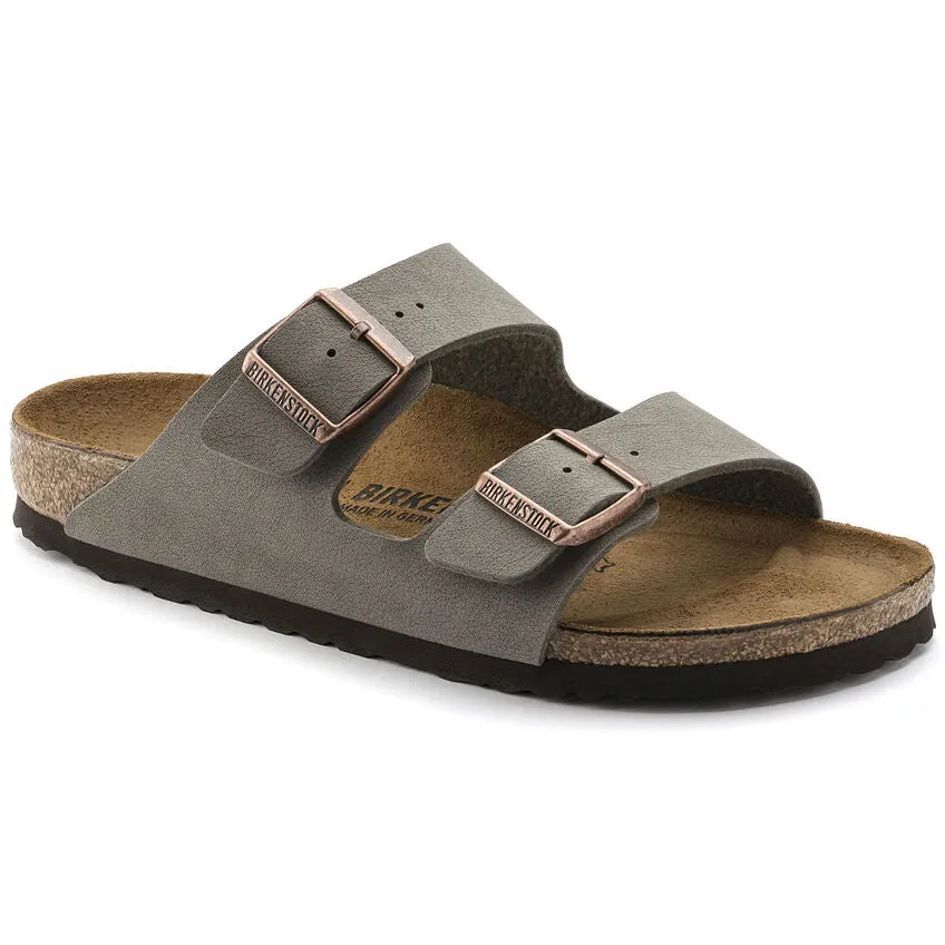 Birkenstock Womens Arizona Birkibuc Sandals Mocha/Stone  Medium/Narrow