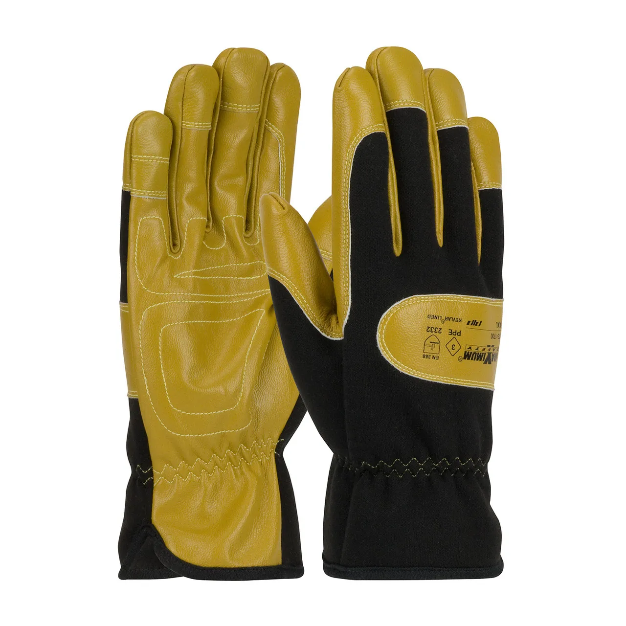 Black XXL Max Safety ARC Rated Driver, Kevlar Lined, Goatskin Palm & Aramid Back Task Specific Gloves 1 Pair 73-1700/XXL