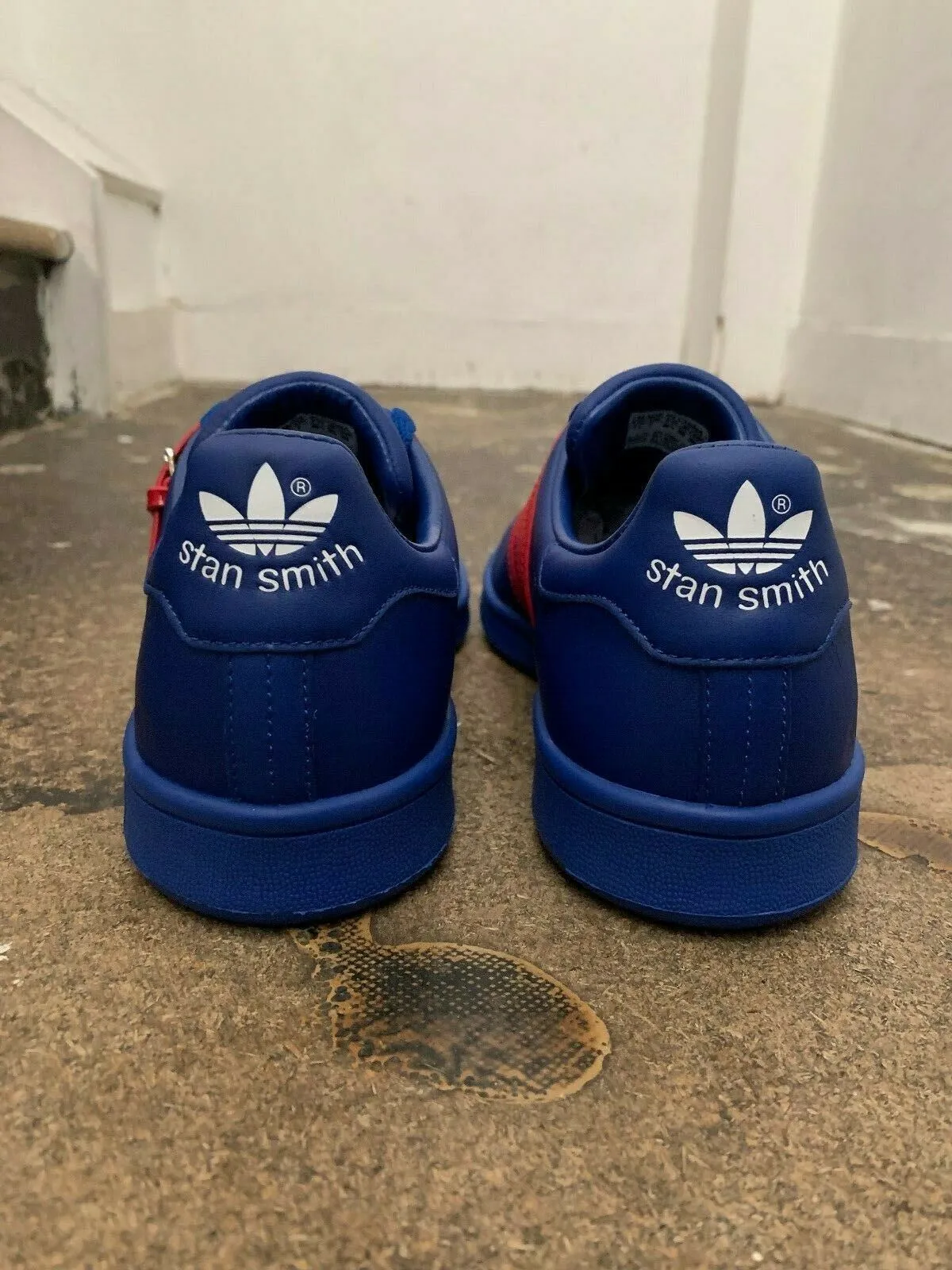 Blue and Red Stan Smith Trainers