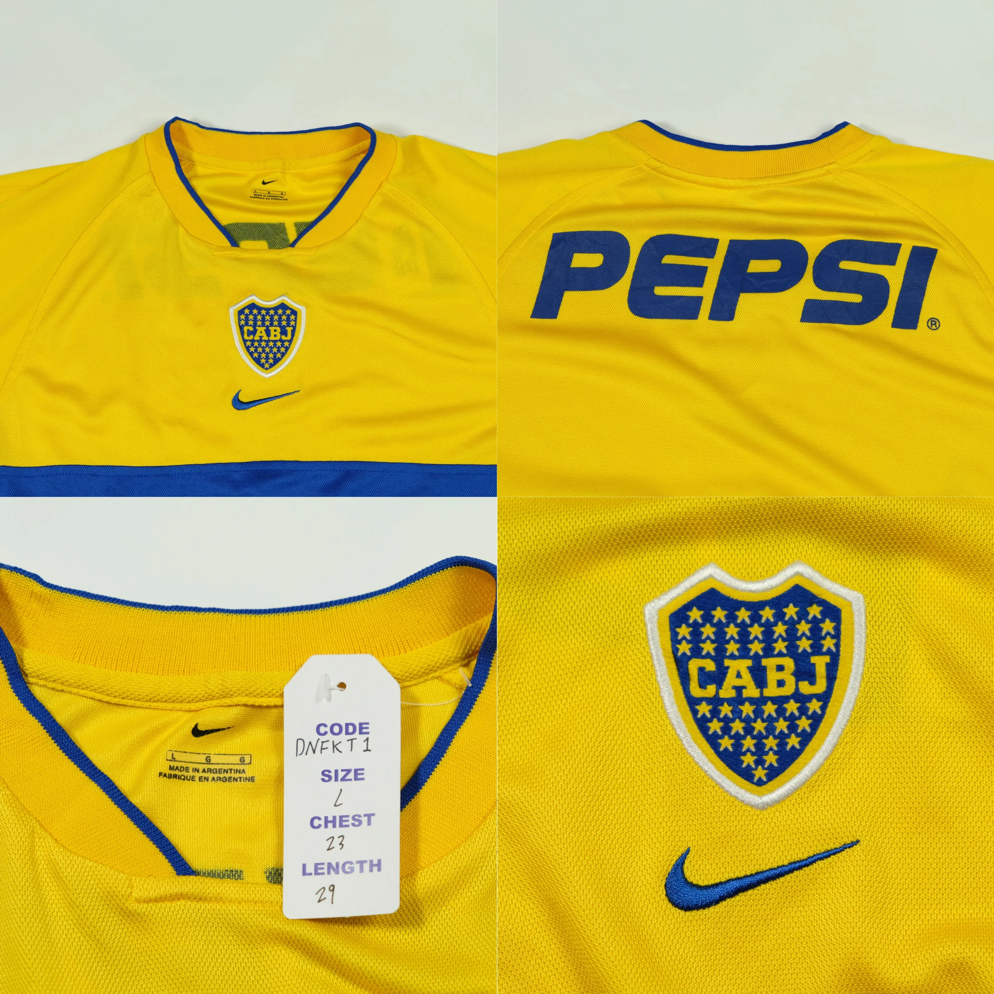 Boca Juniors 2002/2003 (Argentina) Nike Original Away Football Shirt Large
