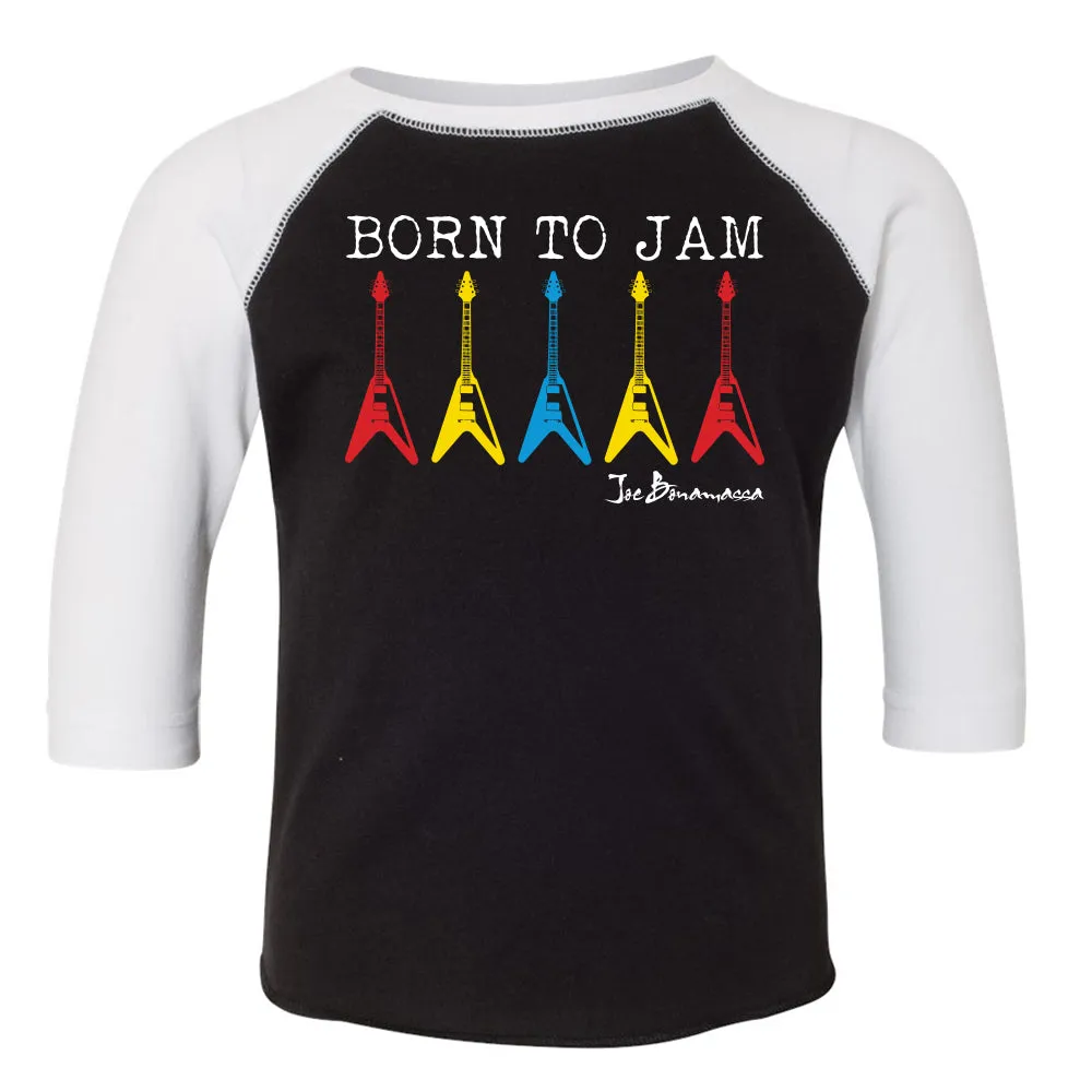 Born to Jam Baseball 3/4 Sleeve T-Shirt (Toddler)