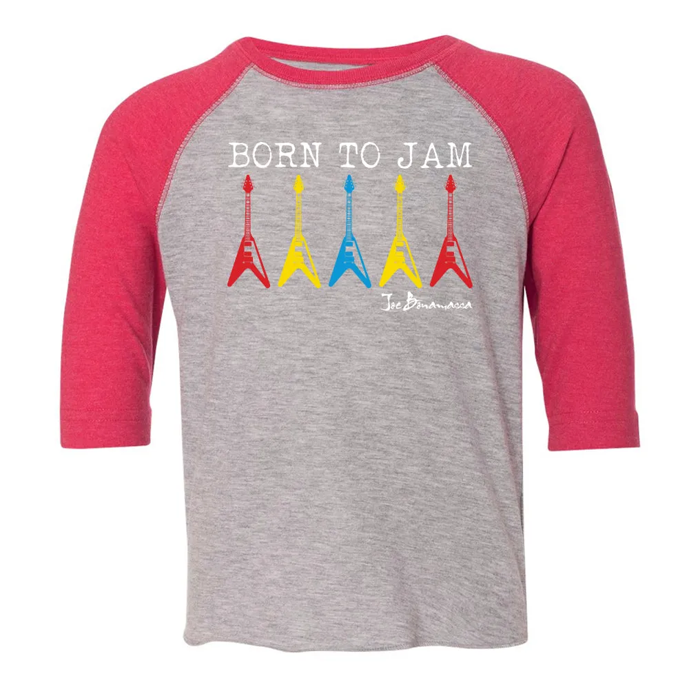 Born to Jam Baseball 3/4 Sleeve T-Shirt (Toddler)