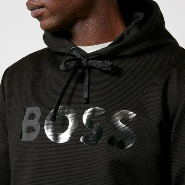 BOSS Green Soody Mirror Textured Cotton-Jersey Hoodie