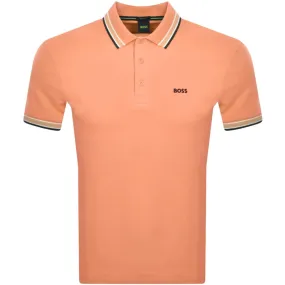 BOSS Paddy Polo T Shirt Orange