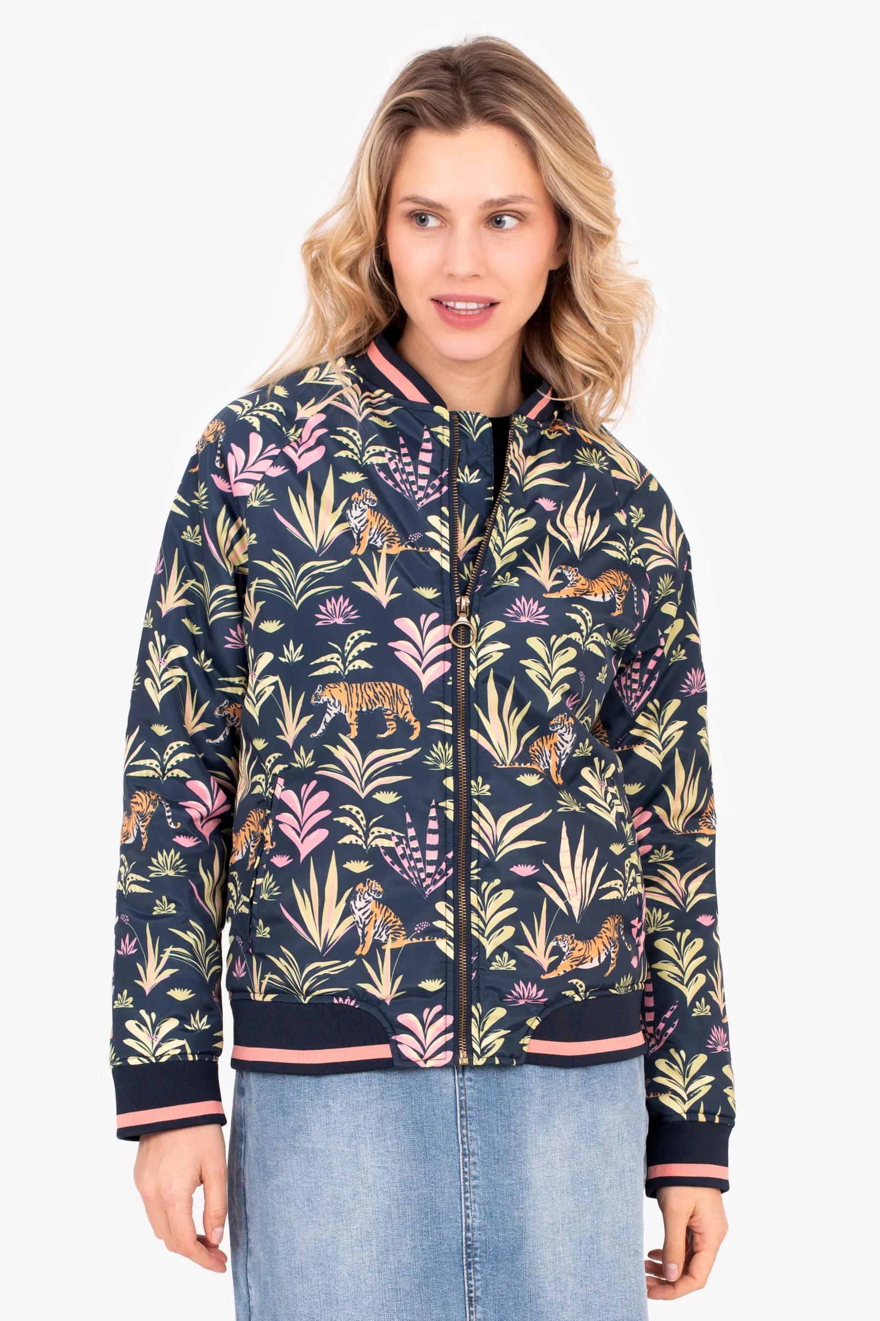 Botanical Tiger Bomber Jacket