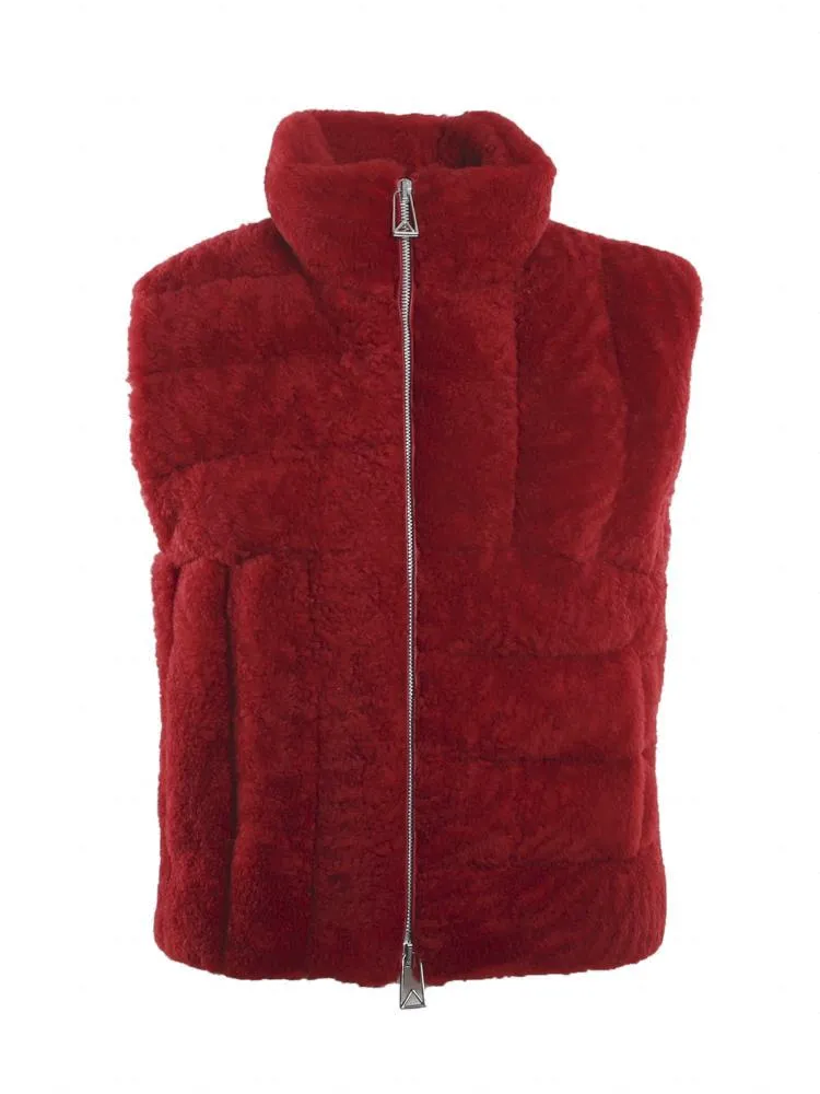 Bottega Veneta Quilted Zip-Up Sleeveless Jacket