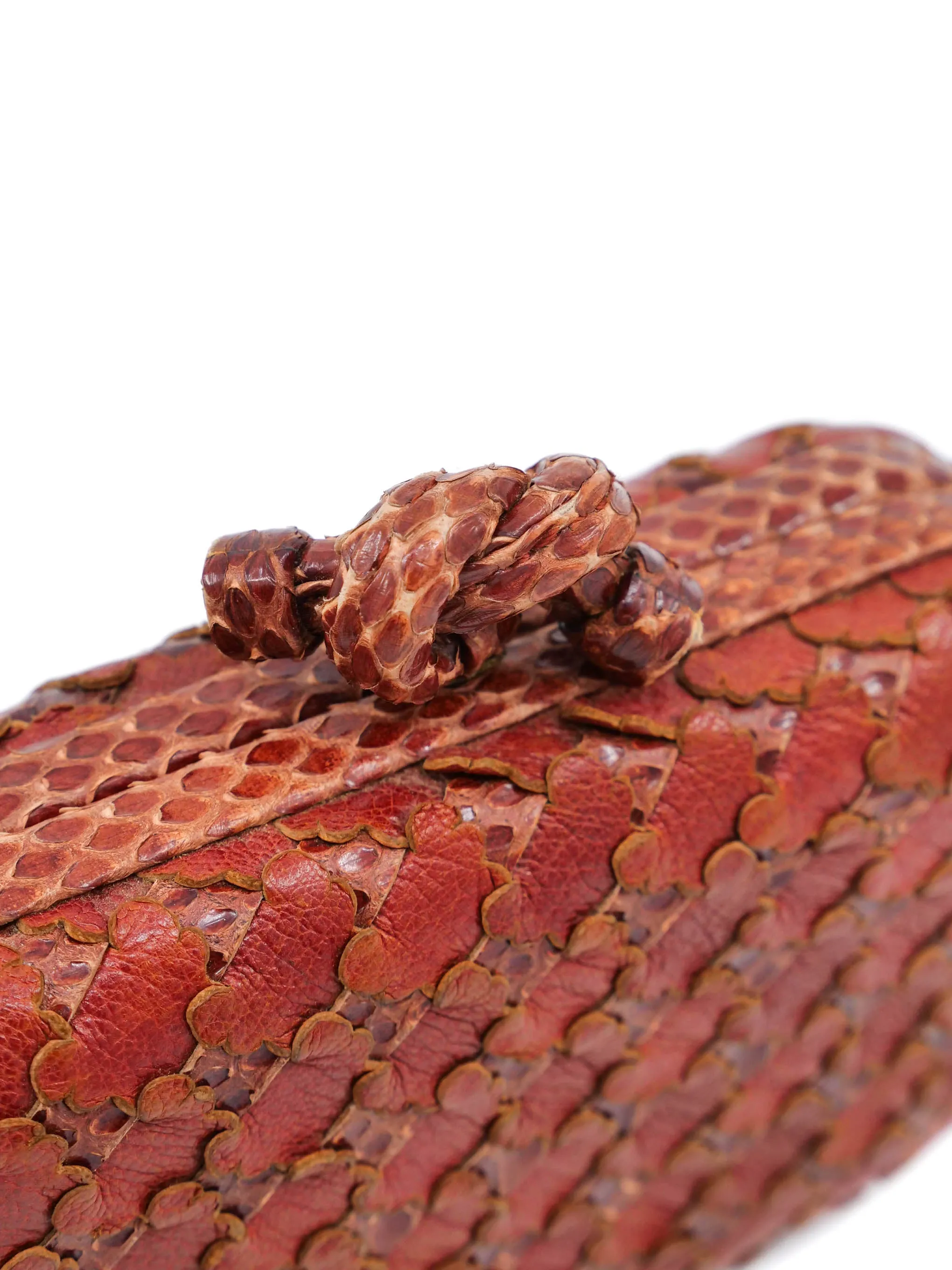 Bottega Veneta Textured Leather Knot Clutch