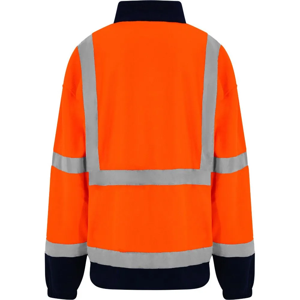 Brookes Mens High Visibility Full Zip Fleece Jacket