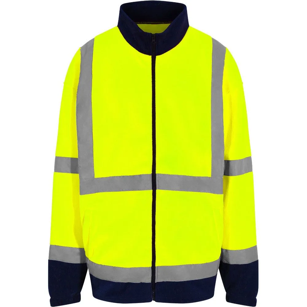 Brookes Mens High Visibility Full Zip Fleece Jacket