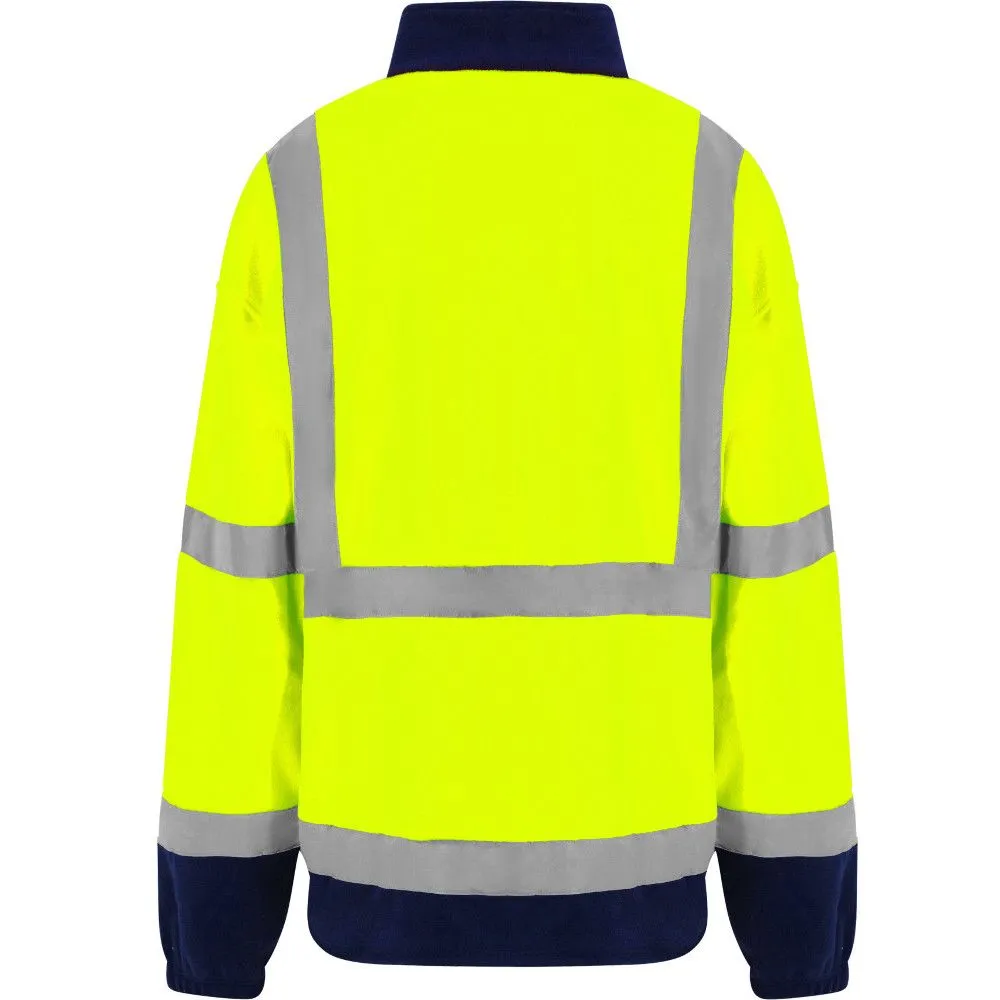 Brookes Mens High Visibility Full Zip Fleece Jacket