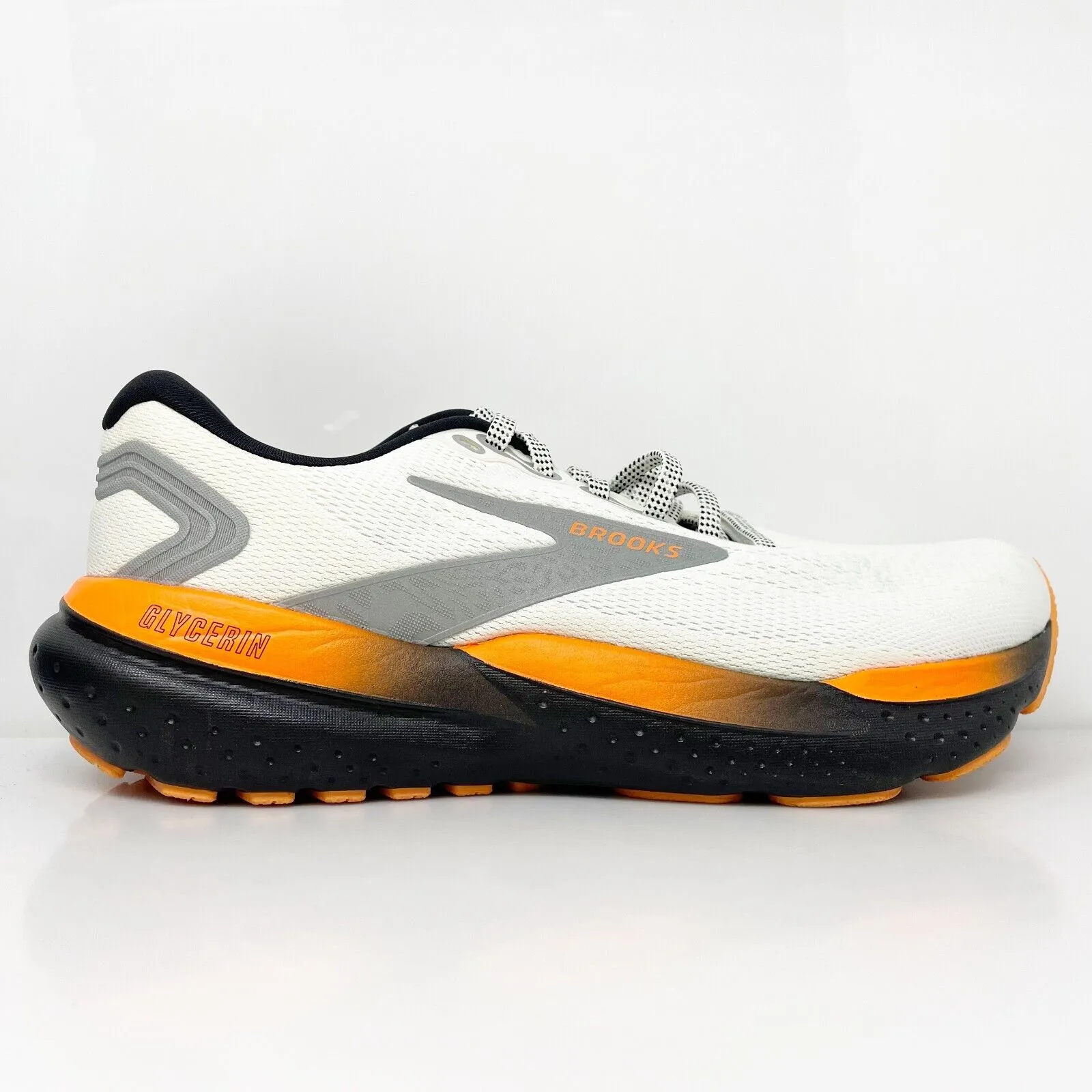 Brooks Mens Glycerin 21 1104191D157 White Running Shoes Sneakers Size 9 D