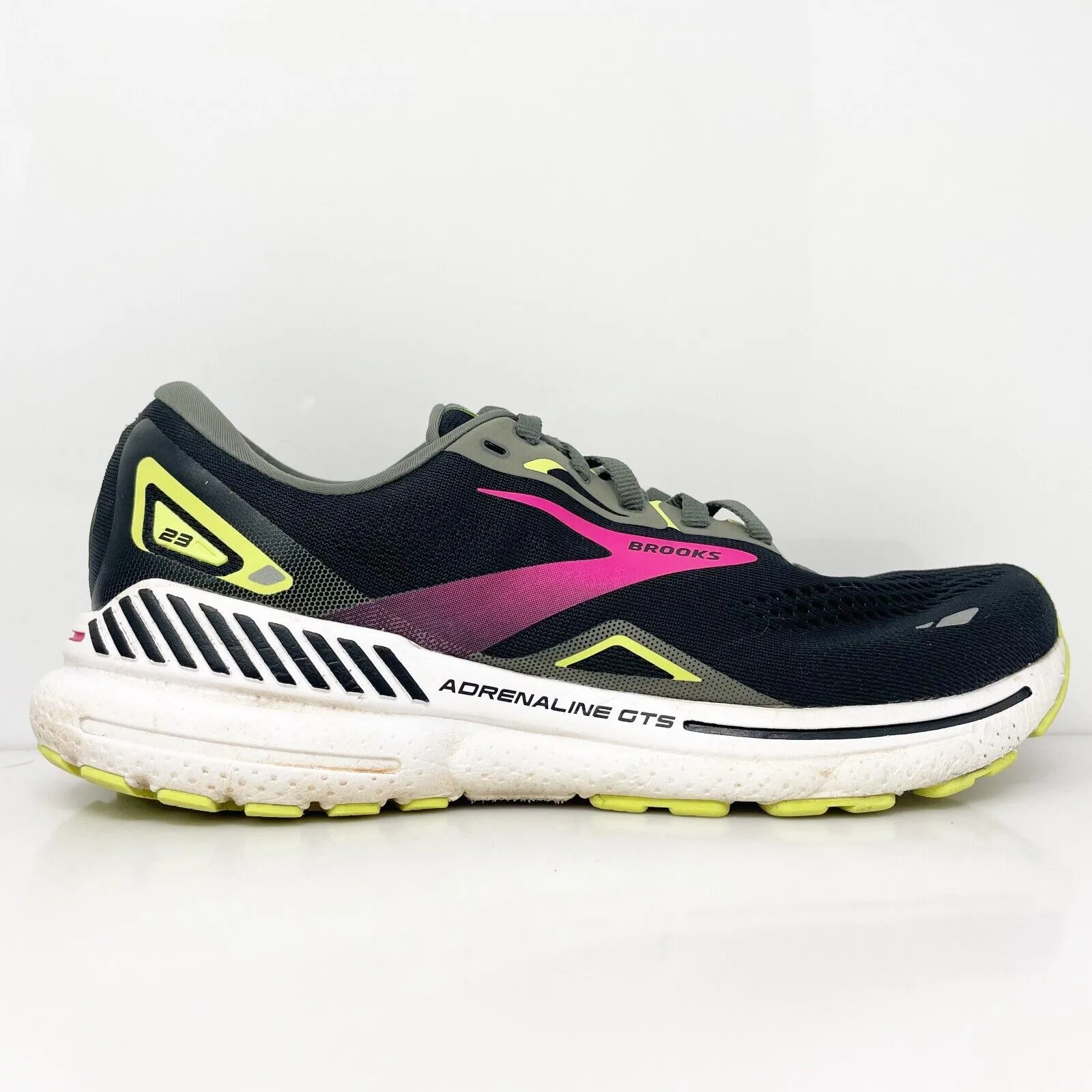 Brooks Womens Adrenaline GTS 23 1203811D037 Black Running Shoes Sneakers 10.5 D