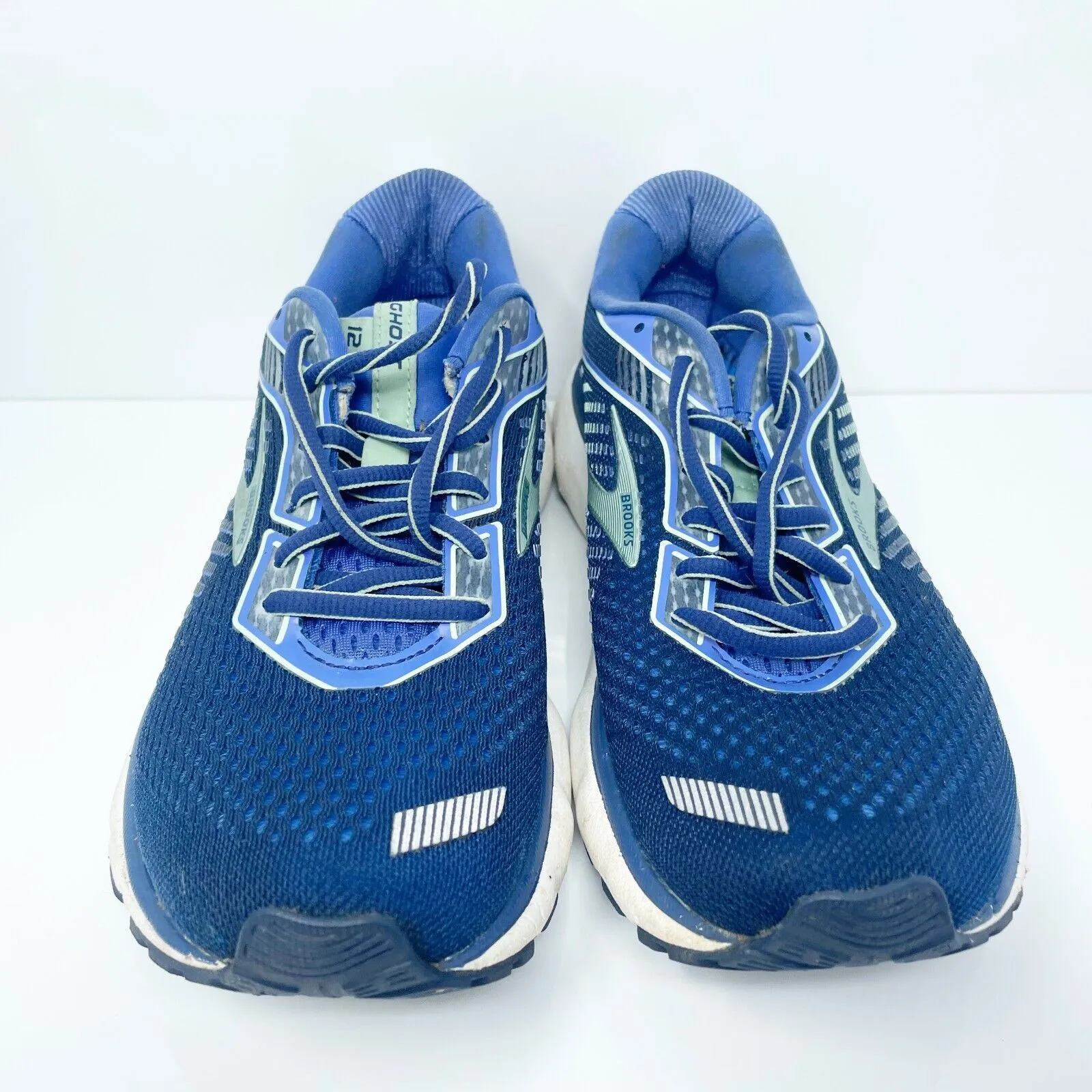 Brooks Womens Ghost 12 1203051B413 Blue Running Shoes Sneakers Size 9.5 B