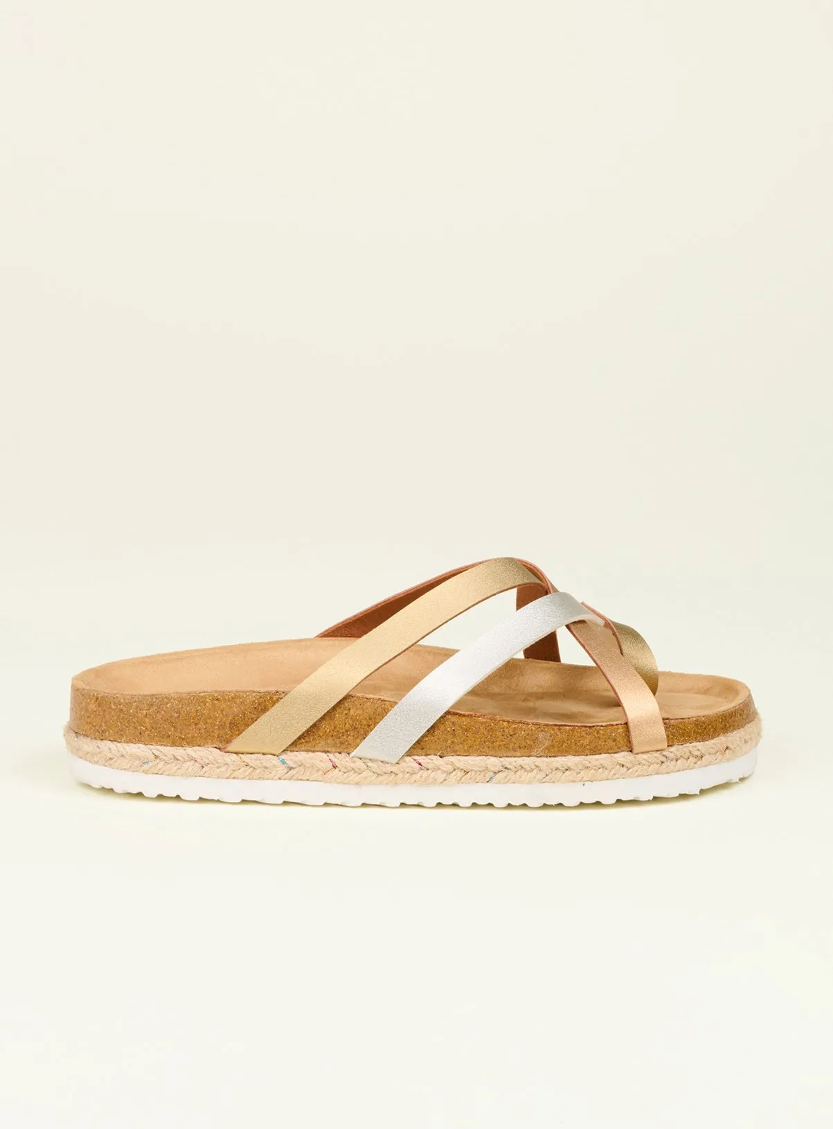 Buy BRAKEBURN Metallic Multi Strap Sandal 6 | Sandals | Tu