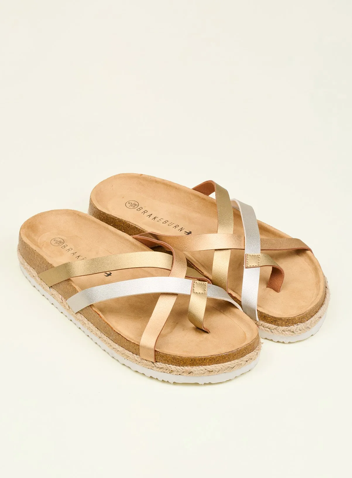 Buy BRAKEBURN Metallic Multi Strap Sandal 6 | Sandals | Tu