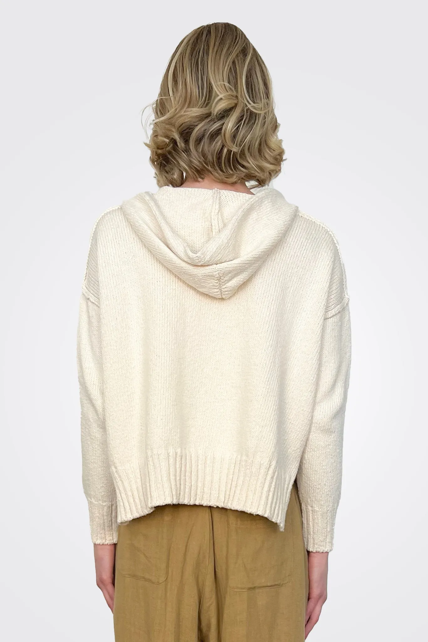 Calica Knitted Hoodie - Panna