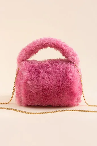 Camille Furry Fluff Hobo Bag