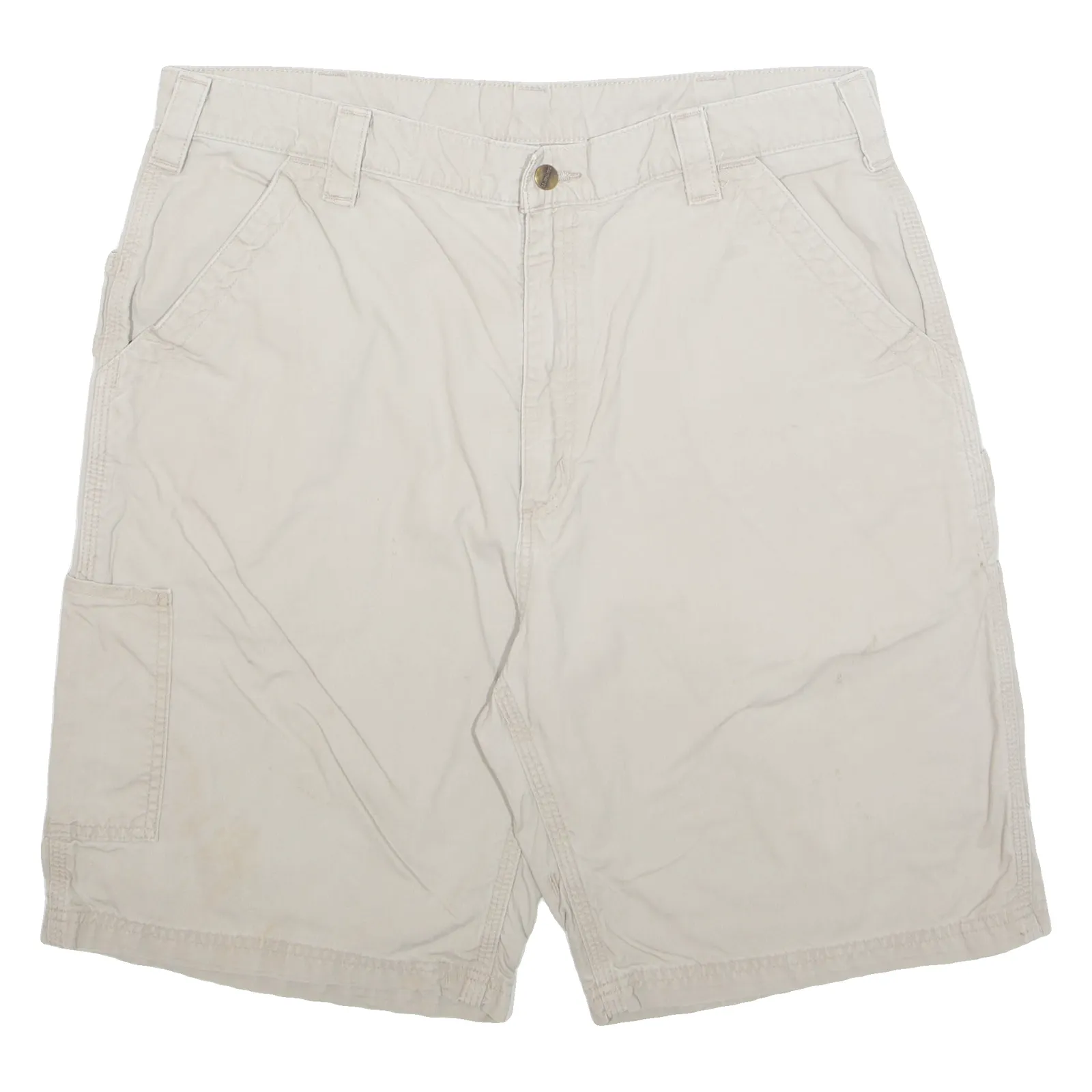 CARHARTT Cargo Carpenter Mens Workwear Shorts Beige XL W38