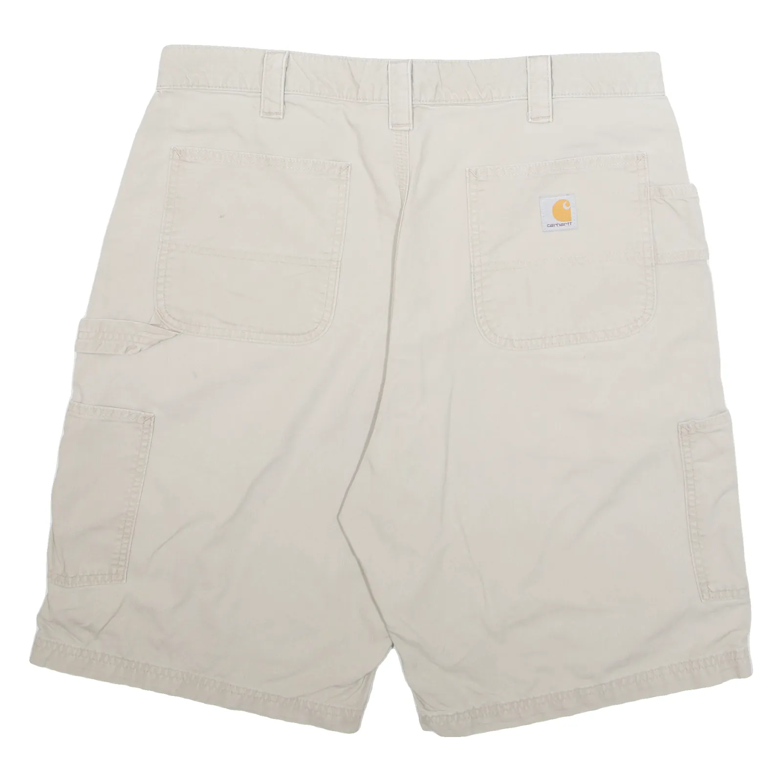 CARHARTT Cargo Carpenter Mens Workwear Shorts Beige XL W38