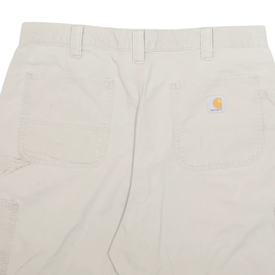 CARHARTT Cargo Carpenter Mens Workwear Shorts Beige XL W38