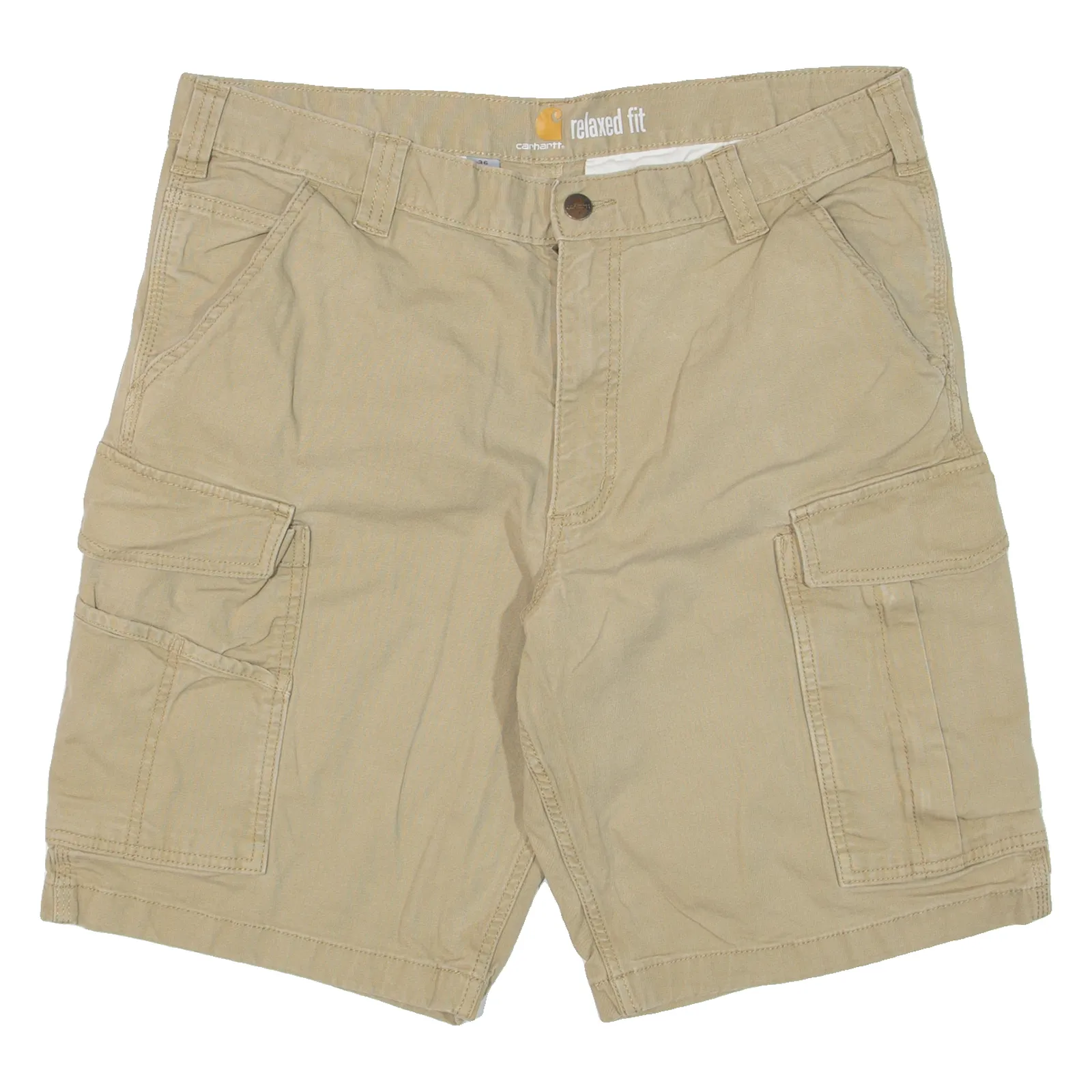 CARHARTT Cargo Mens Workwear Shorts Beige Relaxed L W36