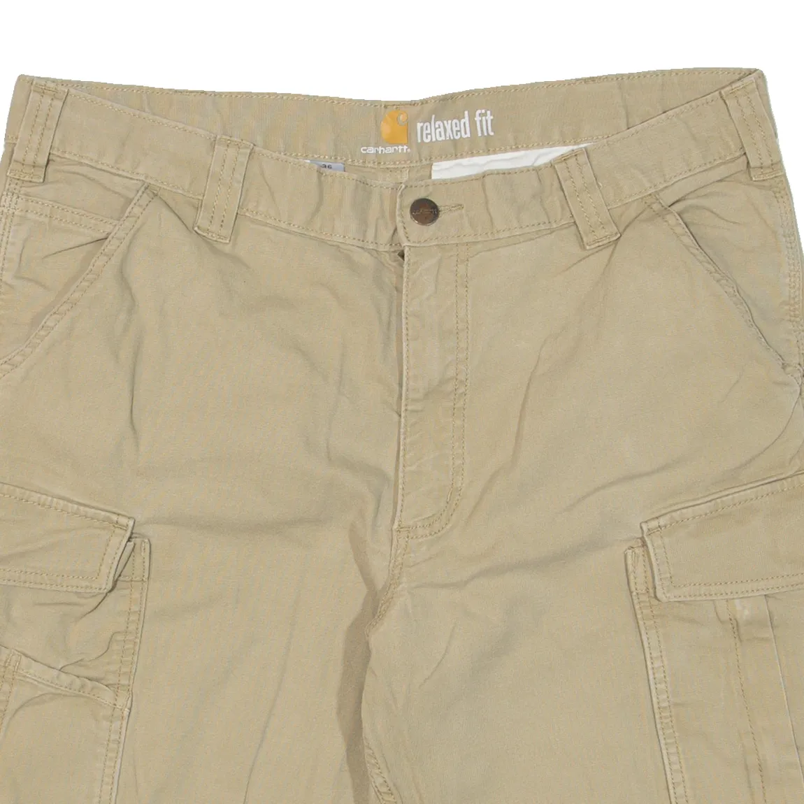 CARHARTT Cargo Mens Workwear Shorts Beige Relaxed L W36