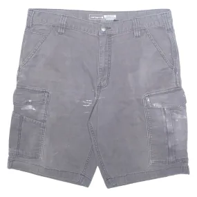 CARHARTT Cargo Mens Workwear Shorts Grey L W36