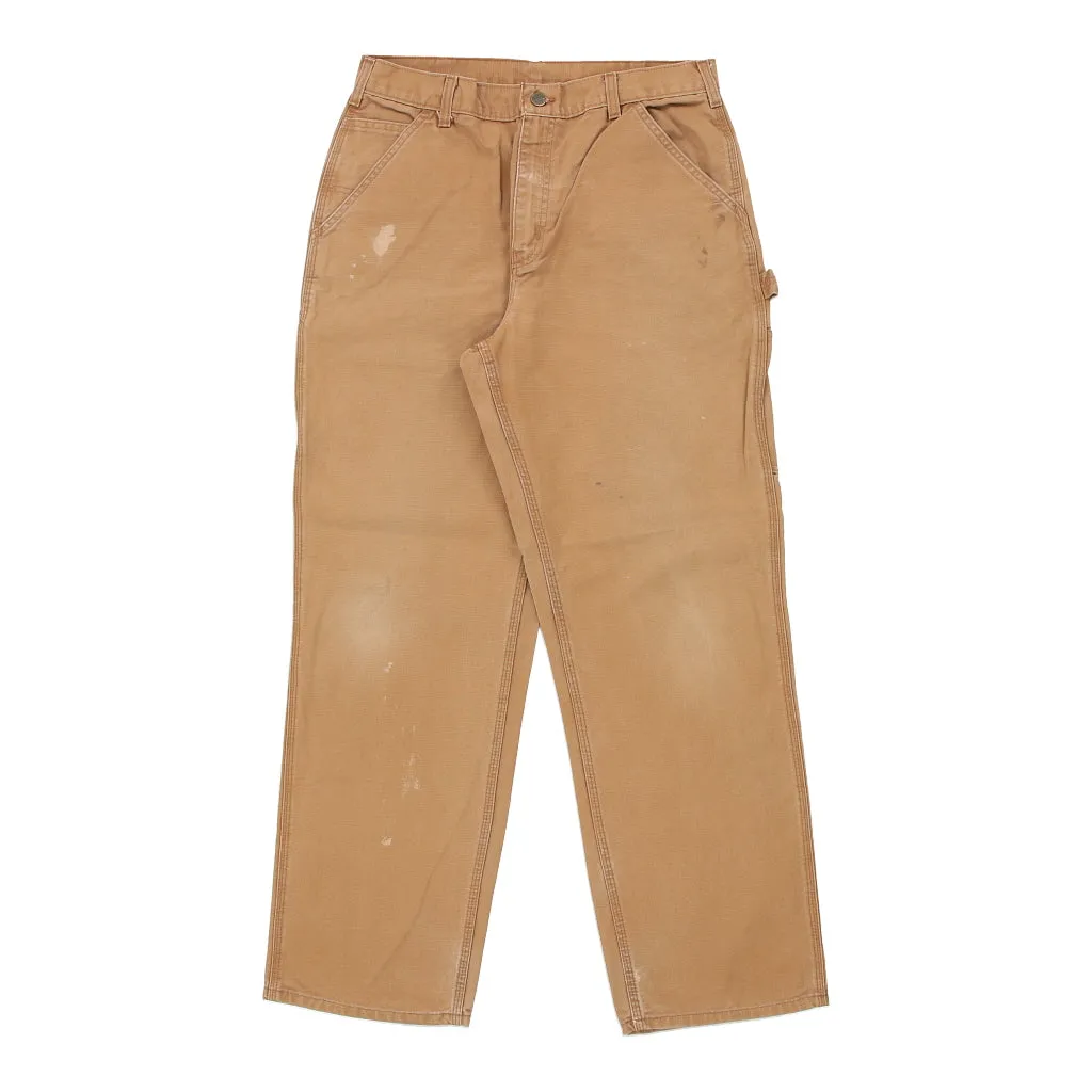 Carhartt Carpenter Trousers - 34W 32L Brown Cotton