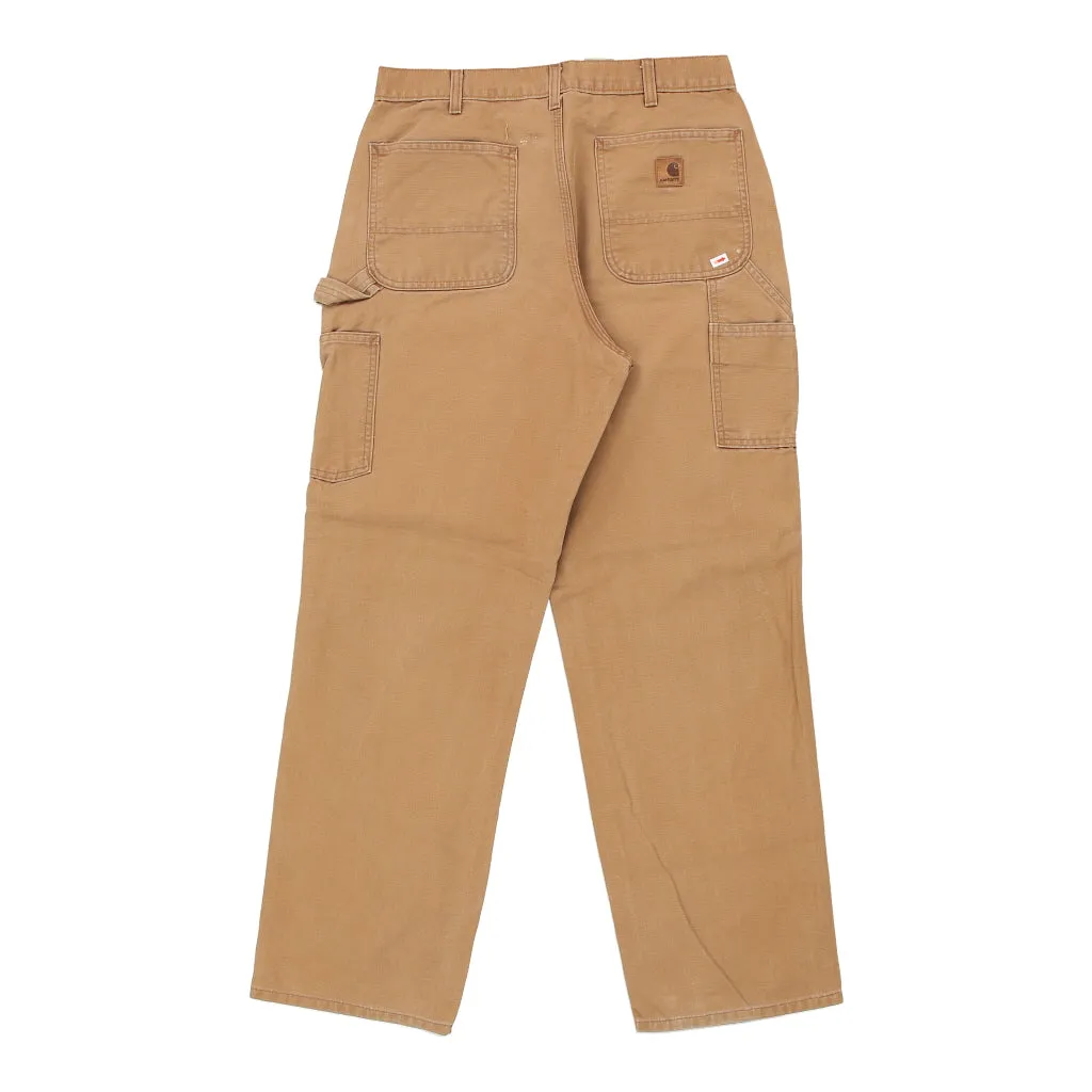 Carhartt Carpenter Trousers - 34W 32L Brown Cotton