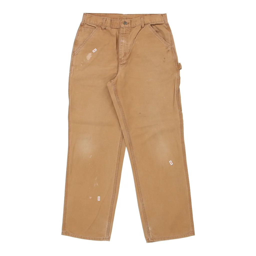 Carhartt Carpenter Trousers - 34W 32L Brown Cotton