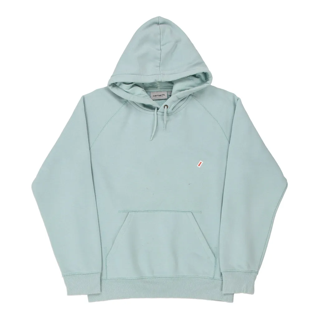 Carhartt Hoodie - Small Blue Cotton Blend