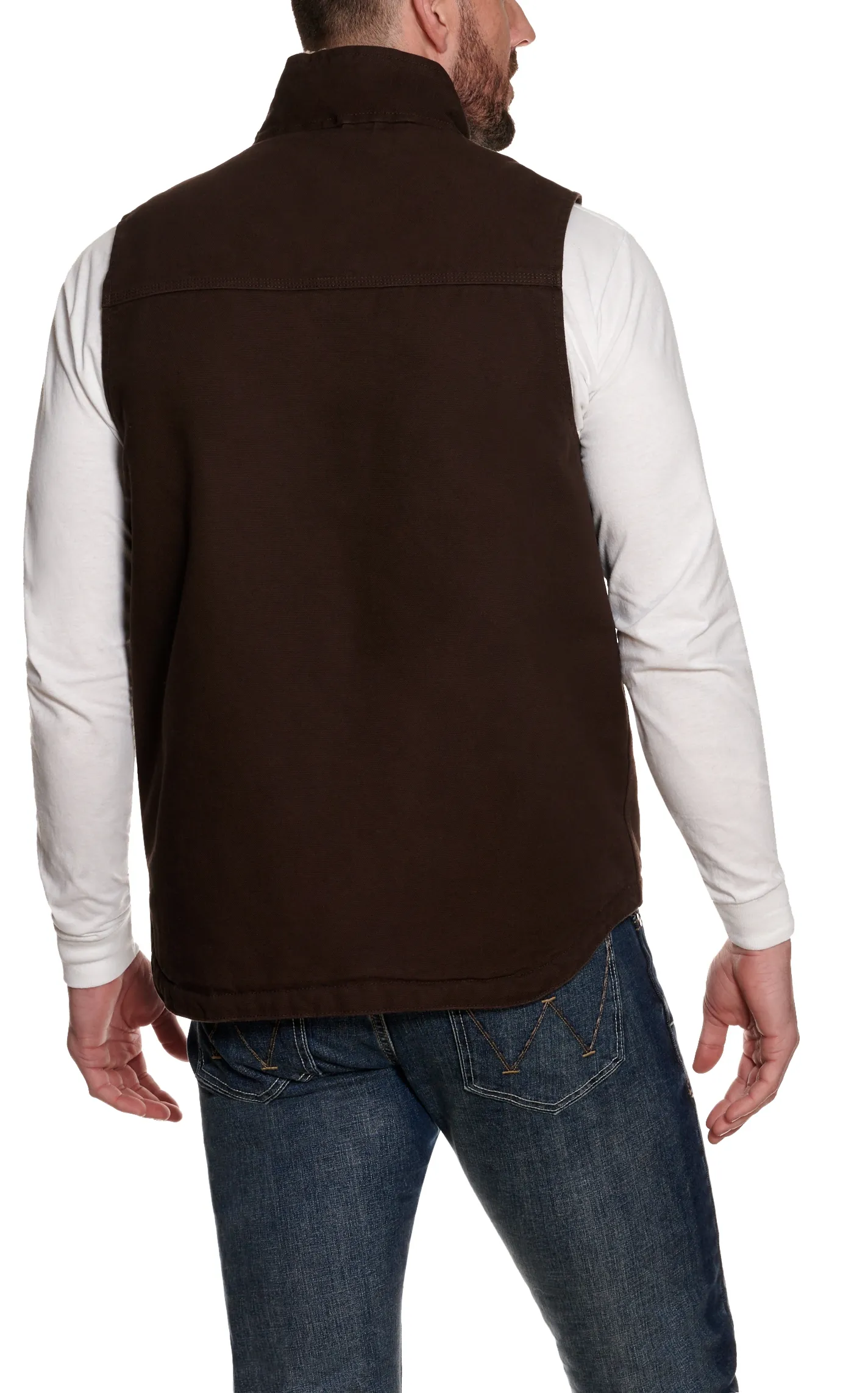 Carhartt Men's Dark Brown Serpa-Lined Work Vest