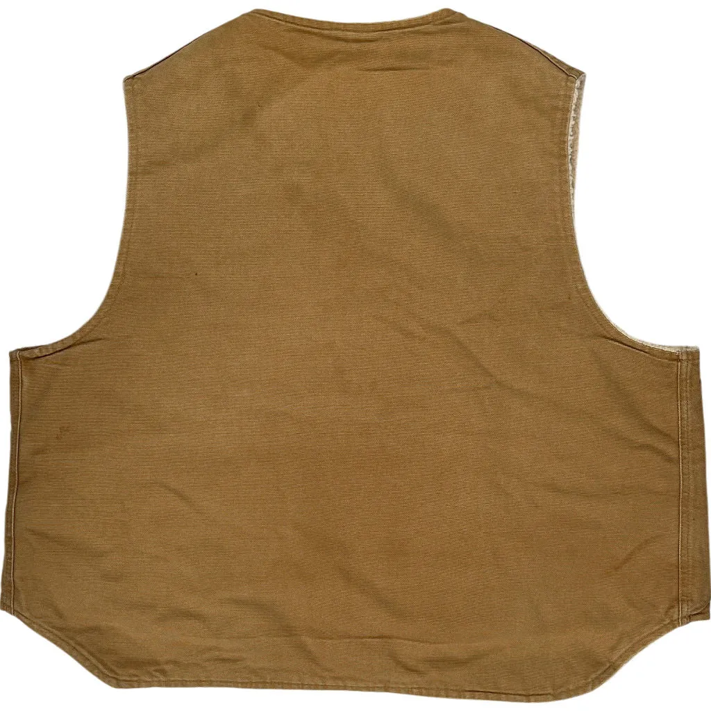 Carhartt Sherpa Lined Vest - 3XL - Brown Cotton Blend