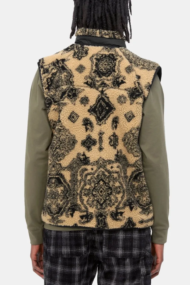 Carhartt WIP Prentis Vest Liner Verse Jacquard Fleece (Dusty Brown & Scoot Black)