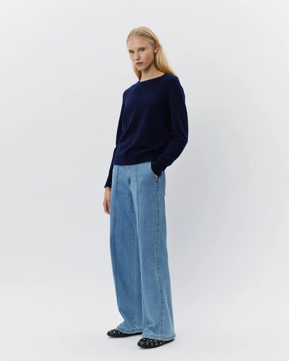 CARISW MID JEANS - Light denim blue